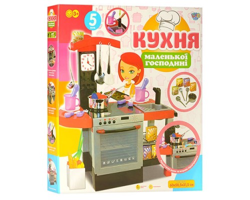 Детская игровая кухня, Звук, свет, посуда, продукты (011)