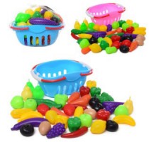 Игрушечные продукты в корзине (овощи-фрукты)