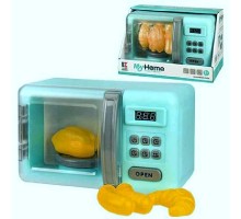 Игрушечная микроволновка со звуком, светом и продуктами