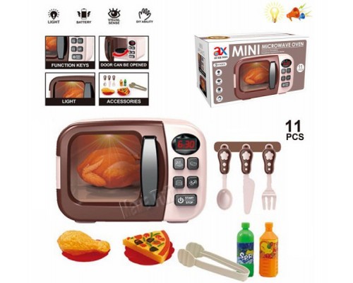 Игрушечная микроволновка с продуктами, звуком и светом (6790)