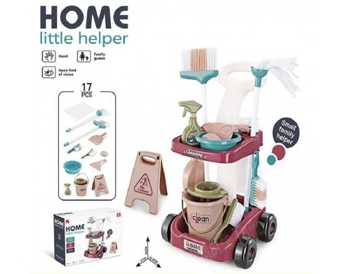 Іграшковий набір для прибирання з візком 17 предметів Home little helper (667-53)