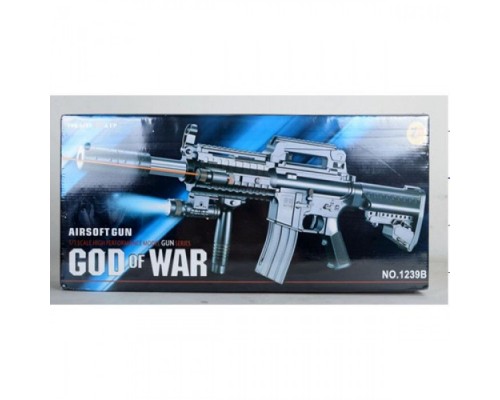 Іграшковий автомат на кульках лазер, фонарик 1239 B