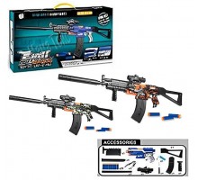 Игрушечный автомат с мягкими пулями 20 шт, аккумулятор, 103 см (334)