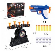 Воздушный Тир с шариками мишенями, Пистолет бластер с мягкими патронами (8819)