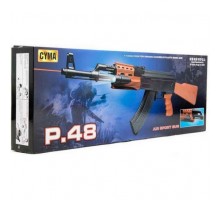 Игрушечный Автомат АК-47 с пульками, лазерным прицелом и фонариком (48)