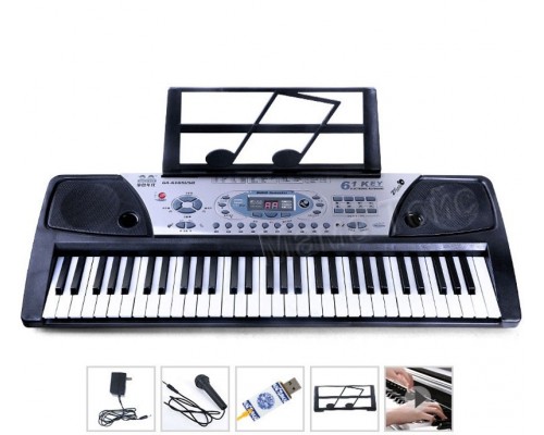 Дитяче Піаніно Синтезатор 61 клавіша MP3, Мікрофон (MQ-810 USB)