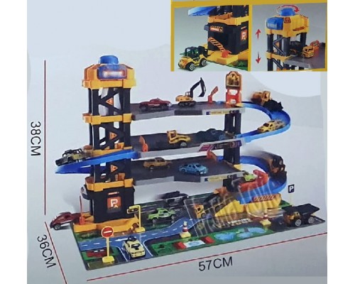 Гараж паркинг с машинками строй техника, 4 этажа (163)