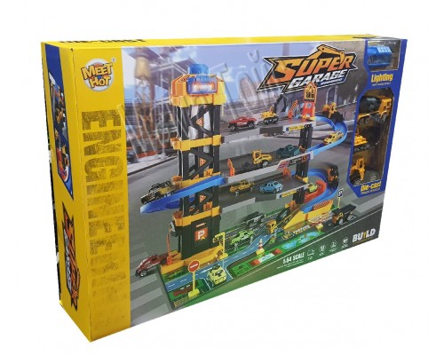 Гараж паркинг с машинками строй техника, 4 этажа (163)