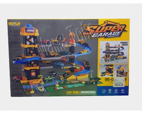 Гараж паркинг с машинками строй техника, 4 этажа (163)