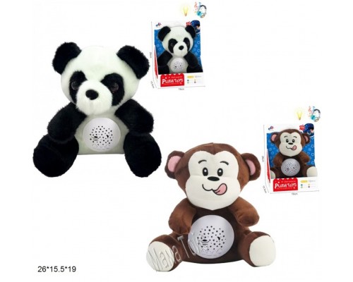 М'яка іграшка Нічний музичний проектор Панда, Мавпочка (678)
