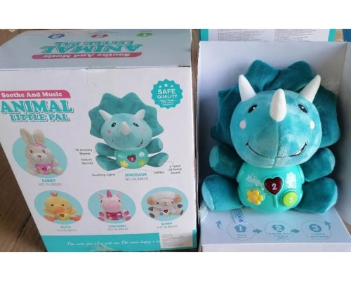 М'яка іграшка Нічник зі звуком та світлом Тваринки 4 види (88025)