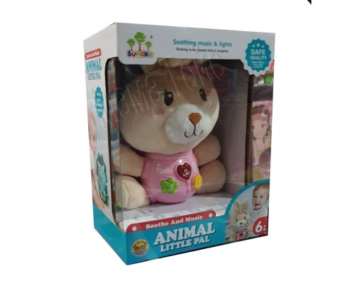 М'яка іграшка Нічник зі звуком та світлом Тваринки 4 види (88025)