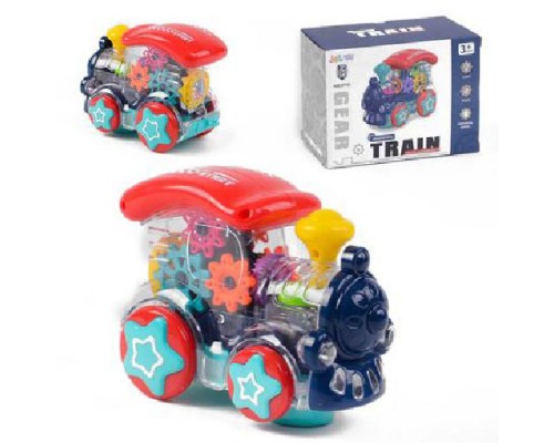 Музыкальный Паровозик с шестеренками и светом Train 0715