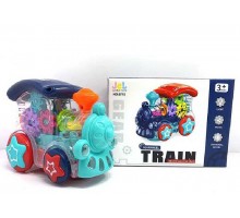 Музыкальный Паровозик с шестеренками и светом Train 0715