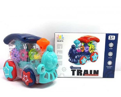 Музыкальный Паровозик с шестеренками и светом Train 0715