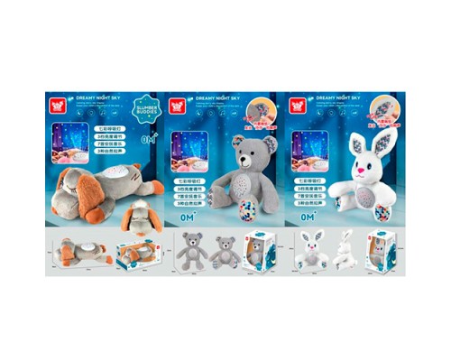 М'яка іграшка Ведмедик Музичний нічник з проектором