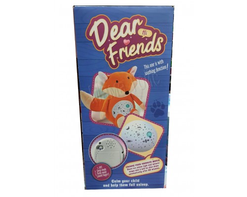 М'яка іграшка Музичний нічник з проектором Лисеня (7828)