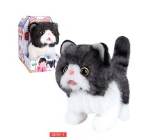 Интерактивная мягкая игрушка Котик. Звук, Ходит (036-038)