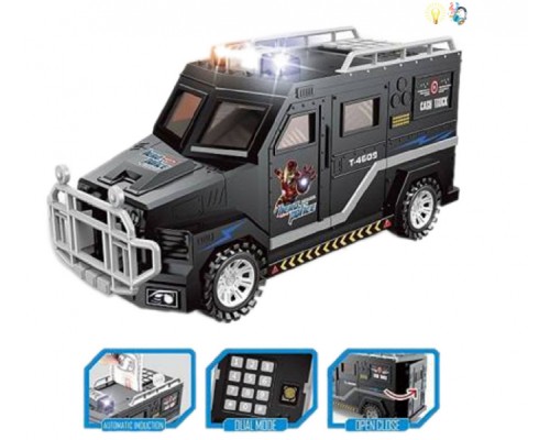 Копилка Сейф Машина полиция с кодовым замком. Звук, свет (3010)