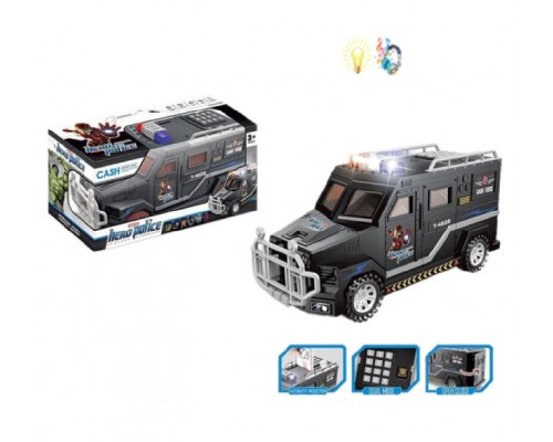 Копилка Сейф Машина полиция с кодовым замком. Звук, свет (3010)