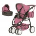 Коляска для ляльок Трансформер, 2 в 1 із сумкою CARRELLO Pink 9662
