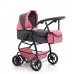 Коляска для ляльок Трансформер, 2 в 1 із сумкою CARRELLO Pink 9662