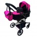 Коляска для кукол 2 в 1 Трансформер с сумкой Carrello Fortuna Hot Pink 9695