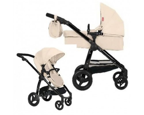 Коляска для кукол Трансформер 2 в 1 с сумкой Carrello Ultra CREAM 9696 Кремовая