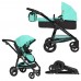 Коляска для кукол Трансформер 2 в 1 с сумкой Carrello Ultra Green 9696 Зеленая