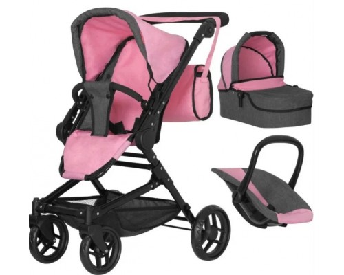 Іграшкова коляска Трансформер з сумкою 3 в 1 Melobo 9636 ROSE RED