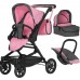 Іграшкова коляска Трансформер з сумкою 3 в 1 Melobo 9636 ROSE RED