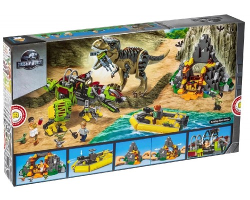 Конструктор Бой Тираннозавра и Робота-Динозавра 740 деталей Jurassic World (11337)