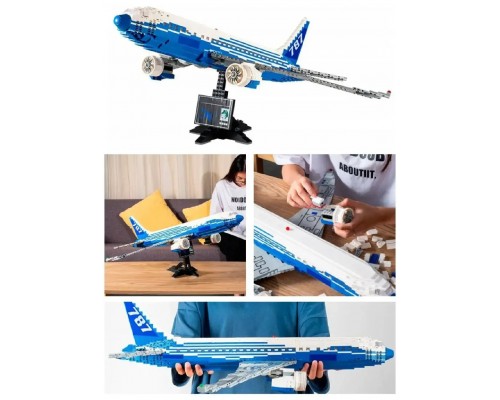 Конструктор Boeing 787 Dreamliner 1353 детали - большая модель самолета 66 см с подставкой (80009)