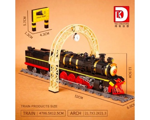 Конструктор «Leader Steam Locomotive» Поїзд, 1021 деталь – велика колекційна модель паровоза (80015)