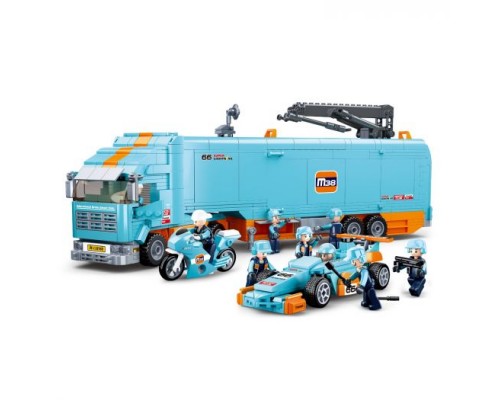 Конструктор Sluban Трейлер для гоночних машин Racing Team 1044 деталі (0766)