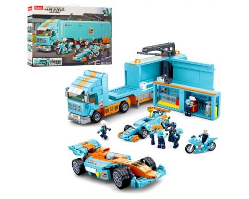 Конструктор Sluban Трейлер для гоночних машин Racing Team 1044 деталі (0766)