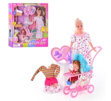 Лялька Дефа вагітна з коляскою Defa 8049