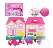 Складной Кукольный домик с фигурками и мебелью (16526A)