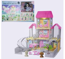 Кукольный домик с мебелью, Куклой и подсветкой (666-8)