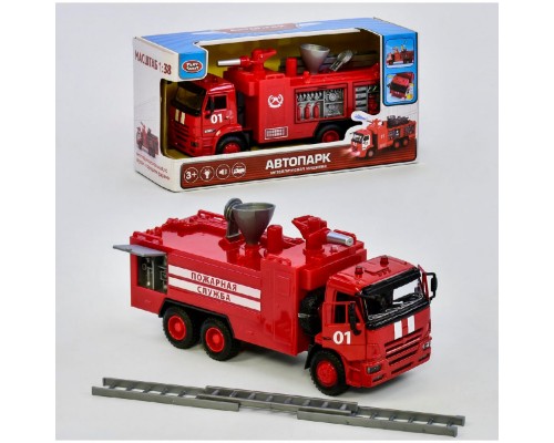 Іграшкова пожежна машина, звук, світло, бризкає водою. 9624