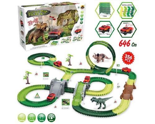 Игрушечный авто Трек с динозаврами трасса 646 см GD - 15A