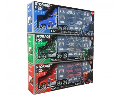 Іграшковий Трейлер гараж з машинками Автовоз 50 см. зі Звуком (1270)