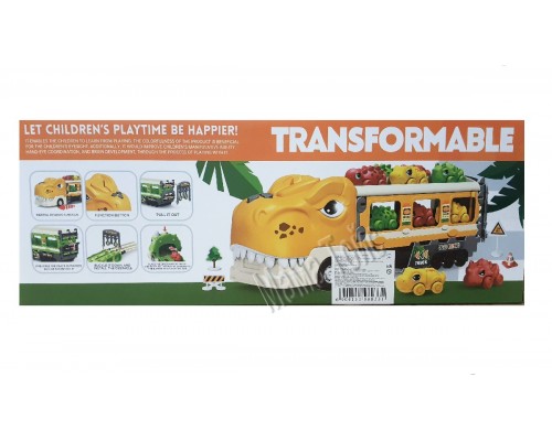 Трейлер трек Динозавр з машинками розкладається 118 см. Звук, світло (561)