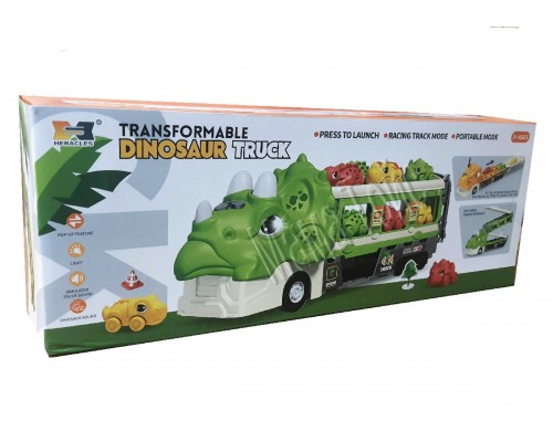 Трейлер трек Динозавр з машинками розкладається 118 см. Звук, світло (561)