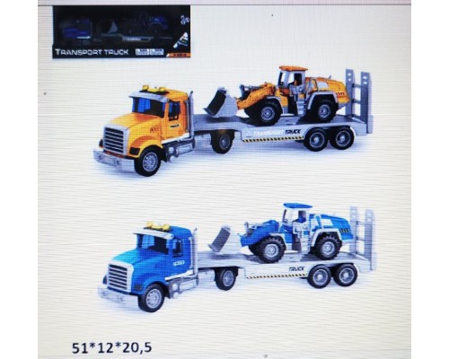 Инерционная машинка Трейлер с экскаватором, со звуком и подсветкой (6812)