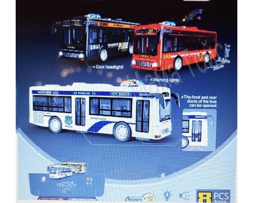 Инерционный автобус, Двери открываются, Звук, свет (7747)