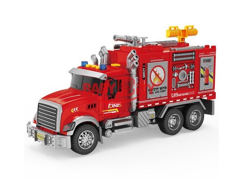 Інерційна пожежна машина Бризає водою, пускає дим. Звук, світло (811-5-6)