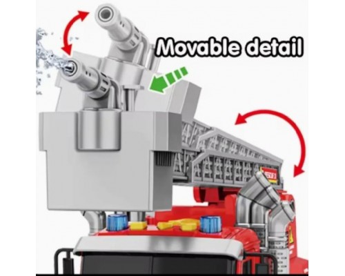Інерційна пожежна машина Бризає водою, пускає дим. Звук, світло (811-5-6)