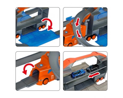 Іграшковий Трейлер Трек Гараж з машинками 3 в 1 (879)