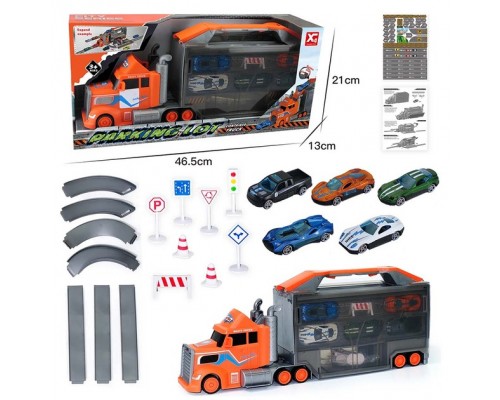Іграшковий Трейлер Трек Гараж з машинками 3 в 1 (879)